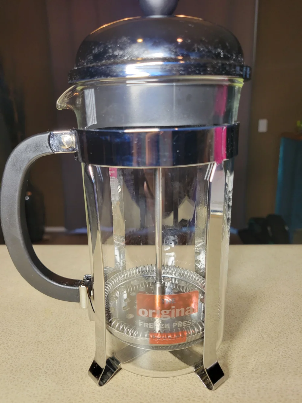 Bodum Stainless Steel and Glass French Press Coffee Maker - 17 Ounces(4 Cups)